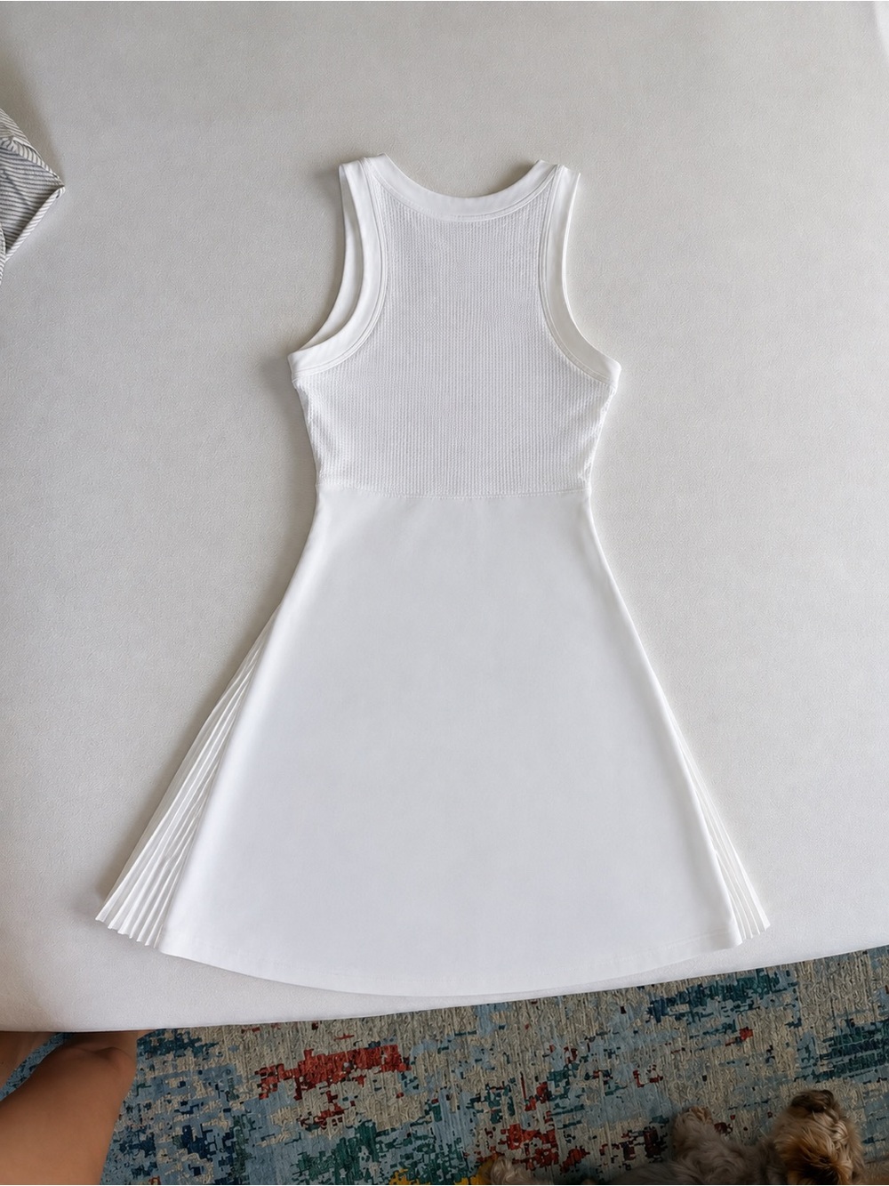 Lululemon Womens White Zip-Front Tank Dress - Picture 3 of 3